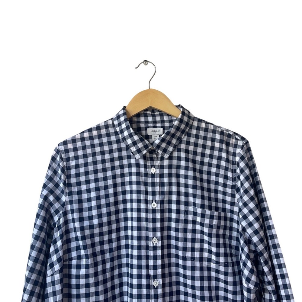 J. Crew Mens Plaid Gingham Button Down Shirt 2X Old Money Preppy Modern Chic - Picture 2 of 10